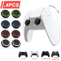 New 4Pcs Silicone Thumb Stick Grip Caps, Compatible with Sony PS5 PS4 PS3 PS2 PS ONE, Xbox One/360, PS4 Pro Slim Controller