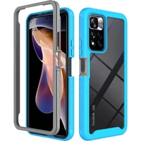Hybrid Full Body Rugged Case for Xiaomi Redmi Note 11 Pro 5G Cover Note 12 Pro Clear Crystal Phone Cover Note11 Pro+ 11s Funda