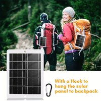 3W 5V USB Solar Panel Solar Charge Power Bank Waterproof for Camping for Charging Mobile Phones Mini Fans