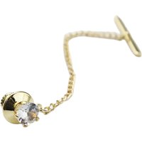Men's Copper Tie Buckle Gold White Rhinestone Tie Pin Fashion Exquisite Jewelry Wedding Gift Tie Costume Jewelry