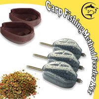 The Ultimate Method Feeder Kit: Built-In Weights (20g-80g) for Long-Distance Casting & Tangle-Free Carp Fishing.