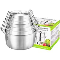 Hot Selling Luxury Vintage Cookware Set Soup Pot 7pcs Aluminium Aluminium Granite Cookware Set
