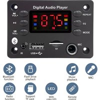 DC 5V 12V Bluetooth 5.0 MP3 WMA WAV APE Decoder Board Hands-free Car Audio Microphone USB TF FM Radio Mp3 Music Player Speaker