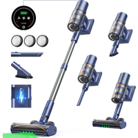 Laresar V11 650W 75000PA Ultrasterke draadloze stofzuiger, 90 min lange looptijd, verwijderbare batterij en slimme displaystofzuiger