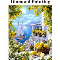 GATYZTORY 5D Diamond Painting Tree Landscape Handicraft Lake Mosaic Full Diamond Embroidery Spring Art Rhinestone Home Decor