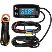 RPM&Temperature Display Digital LED Engine Hour Meter Maintenance Reminder External Powered Operating for Lawn Mower Outboard