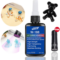 1.76oz UV Resin kits with lamp Epoxy Resin Glue waterproof, UV-enhanced curing DIY Jewelry Making High Transparency Fast Drying High Hardness For Bonding Glass Metal Wood DIY Crafts Decor 1-5pcs.