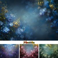 Abstract Flower Photography Backdrop Art Purple Blue Green Newborn Baby Portrait Birthday Wedding Background Photo Studio Custom