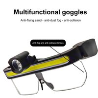 AliExpress NONE LED Headlamp Safety Glasses 2 Modes Protection Glasses Flashlight Ultra Light Goggles Rechargeable for Cycling Fishing Repair