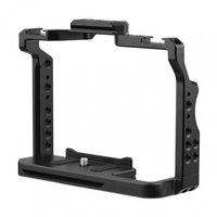 Andoer Camera Cage Aluminum Alloy Video Cage with Dual Cold Shoe Mounts Numerous 1/4 Inch Threads Replacement for A7IV/ A7III/ A