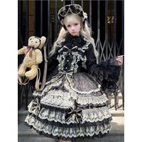 Original Design Korean Doll Feeling Lolita Dress Strapless Gown Autumn Winter Fashionable Casual Skirt for Women Girls