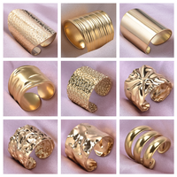 1/2/3pcs Mix Color Chunky Wide Ring Open Stainless Steel Rings For Women Men Accessories Irregular Surface Kpop Fashion Jewelry