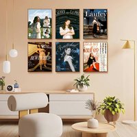 Singer Laufey Bewitched Vintage Posters Sticky Retro Kraft Paper Sticker DIY Room Bar Cafe Kawaii Room Decor