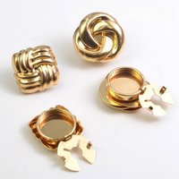 Fashion Alloy Rhinestone Button Covers Flower Shirt Cuff & Collar Button Caps Decorative Button Accessories