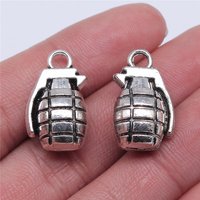 WYSIWYG 4pcs 22x13mm Antique Silver Color Gun Charms Pendant For DIY Jewelry Making Handmade Jewelry Craft Findings
