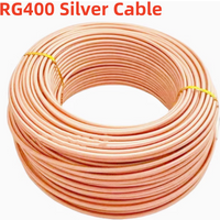 RG400 silver plated wire double layer Shielded RF Coaxial Cable high temperature resistant Low Loss 50 Ohm high frequency Feeder