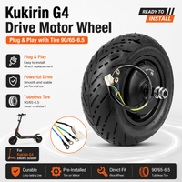 90/65-6.5 Rear Drive Motor Wheel Assembly for KuKirin G4 Electric Scooter Plug Play Hub with Tubeless Tire Replacement