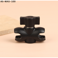 【AyS】5.5CM Aluminum Alloy Double Socket Arm Ball Head Holder Mount Clamp For Bicycle Motorcycle Camera Extension Arm