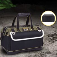One-Piece Yellow and Black Tool Bag, Sizes 16inch, 18inch, 21inch, Professional Tool Bag, Tool Bag with Adjustable Shoulder Strap, Large Opening and Large Capacity, High-Quality Multifunctional Tool