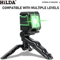 HILDA Mini Tripod with 1/4" Screw Foldable Handheld Stand for Laser Level Cross Line Leveler Camera Desktop Bracket