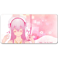 Cute Anime Super S-Sonico Girl Mouse Pad Anti Slip Rubber Edge Locked Thickened Laptop Gaming Desk Mat