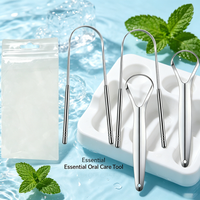 Compact Stainless Steel Scraper Lightweight and Portable Effectively Cleans Tongue Residue for Daily Oral Care