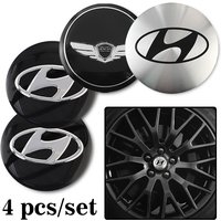 4Pcs 56mm Car Emblem Auto Wheel Center Hub Caps Decal Accessories For Hyundai Genesis N-LINE I10 I20 I30 I40 IX20 IX35 Kona Getz