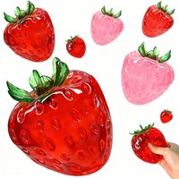 New Malleable Squeezable Stress Relief Large Strawberry Effect Squeezable Fun Slow Rebound Toy Squishy