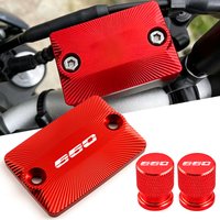 Motorcycle Front Brake Fluid Reservoir Cover Cap & Tire Valve Caps For Triumph TIGER Sport 660 Trident 660 Daytona Accessories