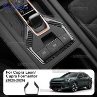 Real Dry Hard Carbon Fiber Sticker For Cupra Formentor/Cupra Leon 2025 2026 Car Central Control Gear Button Frame Interior Trim