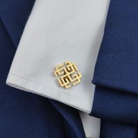 Fashion hollow Chinese knot men's cuff links, sweater shirt cuff accessories, wedding party jewelry