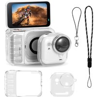 Camera Protective Case for Insta360 Go Ultra TPU Transparent Cover Anti-Scratch Drop-proof Case with Lens Protective Cap