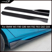 For BMW M3 F80 G80 M4 F82 F83 G82 G83 Carbon Fiber Side Skirt Splitters Cup wings Winglets Canards Apron Car Accessories