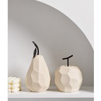 Nordic Sculpture Figurines for Interior Office Desk Accessories Home Decor Pear Apple Ceramic Decor Abstract Fruit Ornaments
