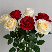 6 PCS Simulation Long Stem Artificial Roses - Room and Holiday Decoration -Suitable for Valentine's Day, Wedding, Mother's Day
