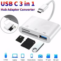 3 In 1 Adapter Type-C, Tf, Cf, Sd, Memory Card Reader, Recorder, Compact Flash Usb-C, Pro, Huawei, Macbook
