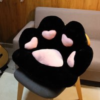Cats Paws Cushion Kawaii Chair Cushions 27.5 X 23.6Inch Kawaii Stuff Seat Pad Comfy Lazy Sofa Office Floor Pillow, Black Durable