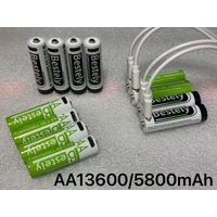 Type-C Ultra Massive Capacity Battery AA 1.5V 13600mAh 5800mAh Lithium Rechargeable Batteries Output Voltage Stable Power Supply