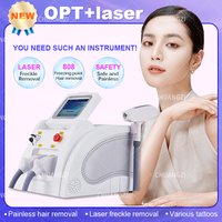 2 IN 1 OPT Laser Hair Removal Machine Multifunctional Skin Rejuvenation Tattoo Removal Freckle Removal Skin Tightening