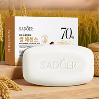 SADOER Rice Cleansing Soap Rice Extract Salicylic Acid Niacinamide Nourishing Gentle 100g Handmade Soap