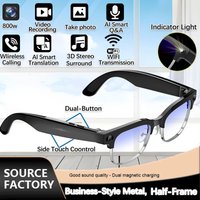 4K Smart AI Glasses 8MP Camera Recording Videos Photo Recognition Answer Translation BT Call Photochromic Sunglasses Waterproof