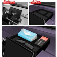 SMABEE for Leapmotor B10 2025 2026 Central Control Screen Rear Storage Box Car Interior Accessories Dashboard Storage Tray ABS