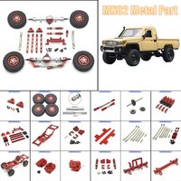 RC Car Metal Wheel Rim Rubber Tires For MN82 LC79 WPL C14 C24 1/12 1/16 RC Rock Crawler Upgrade Parts Drive Shaft Accessories