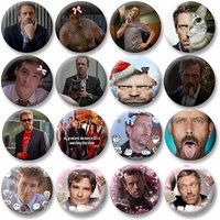 TV Show House MD Enamel Pin Badge on Backpack Clothes Accessories Tinplate Round Brooch Funny Custom Jewelry Gifts for Friend