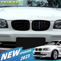 A Pair Car Front Bumper Kidney Grille Grill Diamond Meteor Style For BMW E81 E87 E82 E88 128I 130I 135I