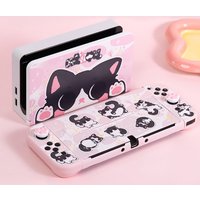 For Nintendo Switch Oled Shell Hard Case Cute Milk Cat Protective Housing Cover Skin for Nintendo Switch 2 Game Accessories