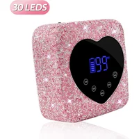 72W Cordless UV Nail Lamp Rechargeable 30 LEDs Nail Dryer with 5 Timer Settings UV Cabin Manicure Light for Nails Nail Art Tools