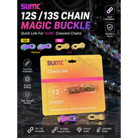 SUMC Bicycle Chain Master Link Magic Buckle for 12/13 Speed Crescent Chains Quick Link Rainbow Gold Silver Chain Connector