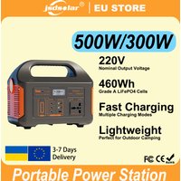 Przenośna Stacja Energetyczna Solarna 500W 460Wh 300W Zewnętrzna Bateria LiFePO4 220V EU BMS System Przechowywania Energii Power Bank Ładowarka UPS