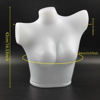 White Female Mannequin Upper Body Dressform Plastic Bra Display Mount for Fashion Store Live Show Props